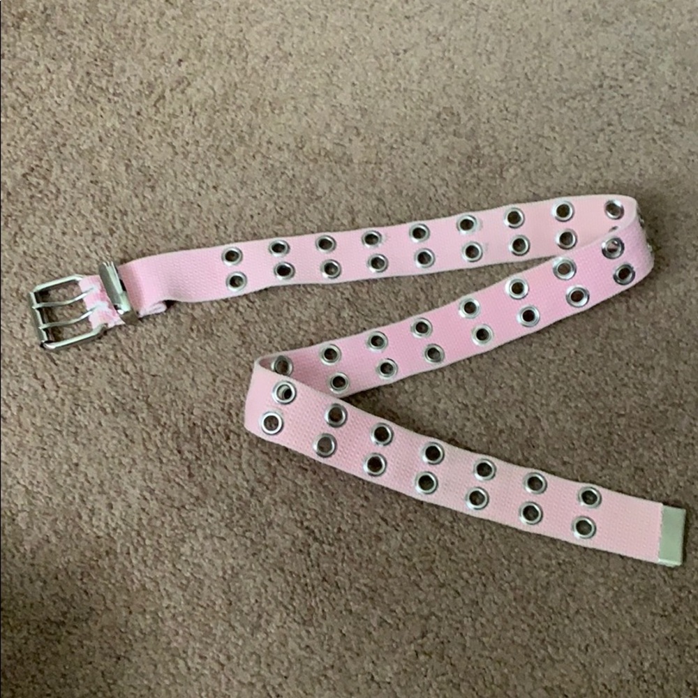 Pink and silver belt